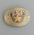 Vintage High Mesa Texas Star massive Bronze Gürtelschnalle Dallas Houston Austin West