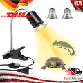 Heizlicht+Lampenhalter Terrarium Aquarium Wärmelampe Reptilien Strahler UVA UVB