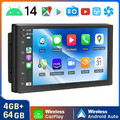 Autoradio 2 DIN Android14 Apple Carplay 7" GPS NAVI USB WIFI RDS BT FM IPS 4+64G