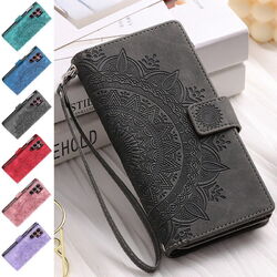 Echt Leder Für Samsung S24 S23 S22 S21 A52S Handy Tasche Flip Case ​Schutz Hülle