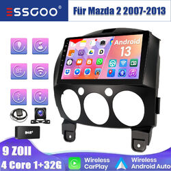 Für Mazda 2 2007-2013 Autoradio GPS Navi RDS BT 2 DIN Carplay Android13 DAB 32G