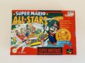 Super Mario All-Stars SNES Komplett Spiel, Anleitung, OVP. PAL Nintendo 