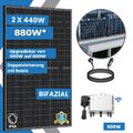 880W PV Balkonkraftwerk mit Deye 800W WIFI und Balkongeländer Rund 