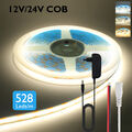12V 24V COB LED Stripe Streifen 528LEDs/m Lichtleiste Lichterkette Selbstklebend