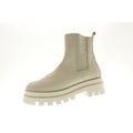 Jolana & Fenena Chelsea Boots Stiefelette Leder Beige Damen Schuhe Gr. 38