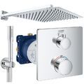 Grohe Regendusche Unterputz Grohtherm Thermostat Duscharmatur Set UP Armatur