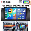 Carplay Android 13 Autoradio GPS NAVI WIFI FM BT 2+64G für BMW 5er E39 X5 E53 M5