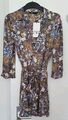 Zara Woman Strandkleid/Minikleid, Gr. S, Boheme, Floralmuster, NEU mit Etikett