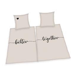 Bettwäsche-Set BETTER TOGETHER BL 135x200 cm beige