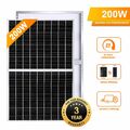 200W 12V Solarpanel Solarmodul Photovoltaik Monokristallin für Gartenhäuse Boot