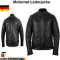 Neu Herren Biker Motorrad Lederjacke Biker Jacke Echt Lamm Nappa Vintage Style