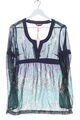 EDC BY ESPRIT Transparenz-Bluse Damen Gr. DE 38 blau-grün Casual-Look