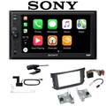 Sony Autoradio Apple CarPlay DAB+ Bluetooth für Smart ForTwo 2010-2015 schwarz