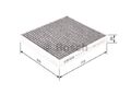 BOSCH 1 987 432 416 Innenraumfilter Filter Pollenfilter für MITSUBISHI CITROËN