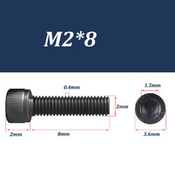 Zylinderschrauben Din912 Schwarz 12.9 Mit Innensechskant M2 M3 M4 Zylinder Kopf