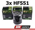 3x Hiflo Ölfilter Oil Filter HF551 für Moto Guzzi V11 1100 Le Mans