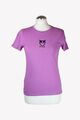 Pinko Damen Oberteil Gr. 34 (XS) Lila Baumwolle Oberteil T-Shirt Top