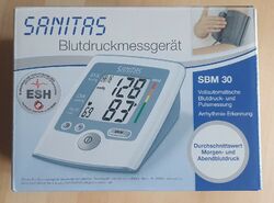 Sanitas SBM 30 Oberarm-Blutdruckmessgerät,Vollautomatische Blutdruck/Pulsmessung