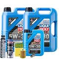 Motoröl 5W30 LIQUI MOLY 11L+MANN Ölfilter+Spülung+Cera Tec+Ölablassschraube