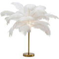 Tischleuchte Lampe Tischlampe KARE 53745 Feather Palm Weiß 60cm