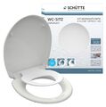 SCHÜTTE WC Sitz FAMILY WHITE Duroplast, Toilettensitz mit Absenkautomatik 82940