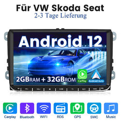 2+32G Android12 Für VW GOLF 5 PASSAT Jetta Autoradio Radio GPS Carplay WiFi DAB