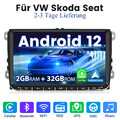 2+32G Android12 Für VW GOLF 5 PASSAT Jetta Autoradio Radio GPS Carplay WiFi DAB