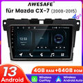 Android 13 Autoradio 4+64GB Carplay GPS Navi DSP DAB+ 4G für Mazda CX-7 2008-15