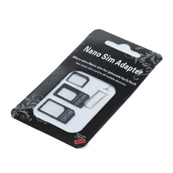 4in1 Nano Micro Sim Karten Adapter Set mit Nadel für Ihr Smartphone