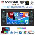 DAB+ Carplay 64G Für Ford Focus Transit MK7 C S-Max Android 13 Autoradio GPS Kam