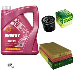 MANN Inspektionspaket 5 L MANNOL Energy 5W-30 für KIA Rio Kombi 1.5 16V 1.3