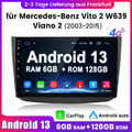 Für Mercedes-Benz Vito 2 W639 Viano 2 2003-2015 128GB 10"Android13 GPS Autoradio