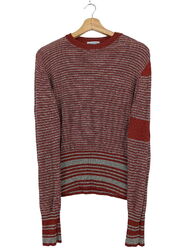 VIVIENNE WESTWOOD Strickpullover Damen Gr. DE 36 rot-hellgrau-wollweiß