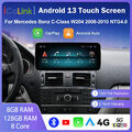 12,3" Android 13 Autoradio IPS Touchscreen Für Mercedes C W204 S204 CarPlay GPS 