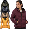 Marikoo Jaylaa Damen Winter Stepp Jacke Steppjacke mit Kapuze gesteppt B848 NEU
