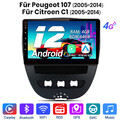 Carplay Für Peugeot 107 Citroen C1 Android12 Autoradio GPS Navi WIFI 4G BT 4+64G