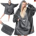 KESSER® Hoodie Decke Kuscheldecke mit Ärmeln Deckenpullover Vielseitig Tragbare 