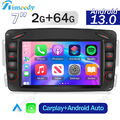 2+64G Android 13 Autoradio Navi GPS Für Mercedes Benz CLK W203 W208 W209 W463