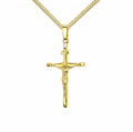 Kreuz-Anhänger Gold-Kreuz Jesus Christus mit INRI Gravur 333 Gold 8 Karat