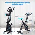 3 in 1 Heimtrainer Fahrrad klappbar Hometrainer Ergometer Fitnessbikes mit App