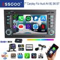 7" DAB+ Carplay Autoradio Android 13 GPS Navi RDS Für Audi A4 S4 RS4 8E 8H B6 B7