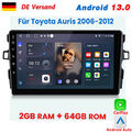 Für Toyota Auris E15 2006-2012 Carplay 2+64GB Autoradio GPS NAVI BT DAB+ Andorid