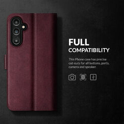 SURAZO® Echtleder Hülle Schutzhülle Flip Case Handyhülle Lederhülle Cover Tasche✅Für iPhone, Samsung, Xiaomi, Redmi, Huawei, OnePlus...