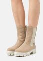 Rieker Plateaustiefelette Gr. 38 Porzellan Beige W. Neu Gefüttert Winterstiefel