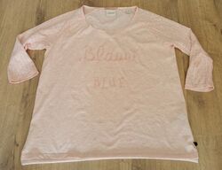 Maison Scotch Top T-Shirt Baumwolle Print Größe S 36, Motiv nude 3/4 Arm