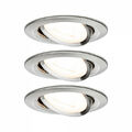 Paulmann Einbauleuchte LED Nova rund 6,5W GU10 Eisen 3er-Set schwenkbar ...