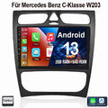 Für Mercedes Benz C-Klasse W203 C 180 C 220 2+64G Android 13 Autoradio GPS Navi