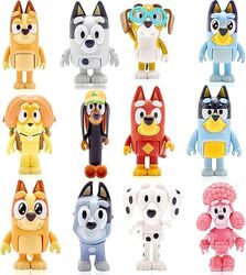 12er Bluey Family Bingo Dog Dad Mom Action Figures Familie und Freunde Set NEU