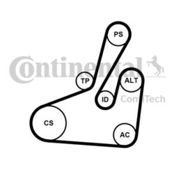 CONTINENTAL CTAM Keilrippenriemensatz 6PK1710K2 für FIAT SCUDO PEUGEOT 407 SW CC