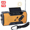 Solar Radio Kurbelradio Tragbares Notfall AMFM mit USB Handyladefunktion DHL,DE